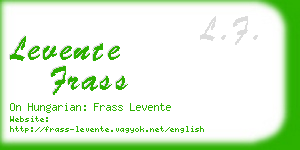 levente frass business card